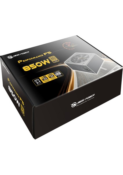 High Power Performance ATX 3.1 850W 80+ GOLD PCIe 5.1 ATX Güç Kaynağı (HP1-S2850GD-F12S)