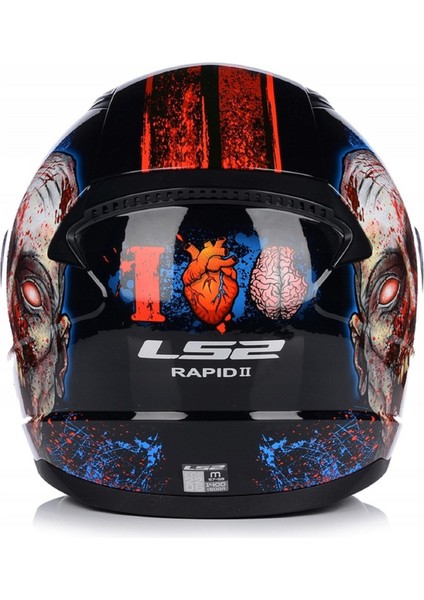 Rapıd 2 Zombıe Fullface Motosiklet Kaskı Mavi Camlı