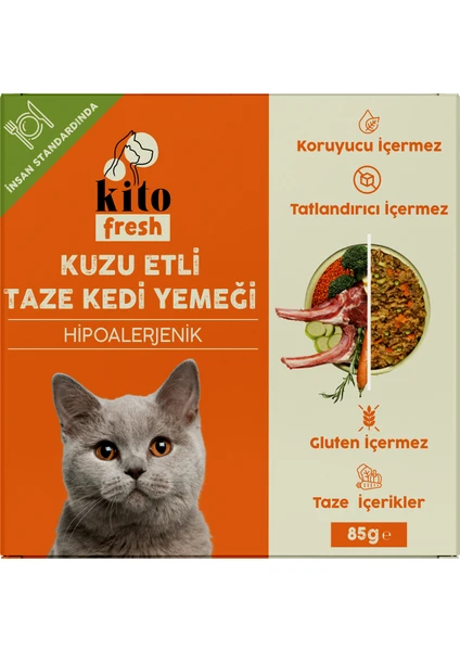 Fresh Kuzu Etli Kedi Yemeği 85 gr