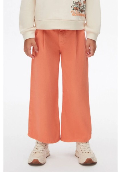 Yüksek Bel Bol Paça Wide Leg Rahat Kız Çocuk Pantolon fiyatları