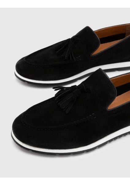 Antonio Hakiki Süet Deri Erkek Siyah Loafer Ayakkabı fiyatları