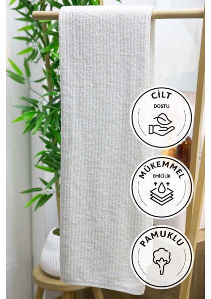 Line Luxury Pamuklu Banyo Havlusu 100X150 - Krem