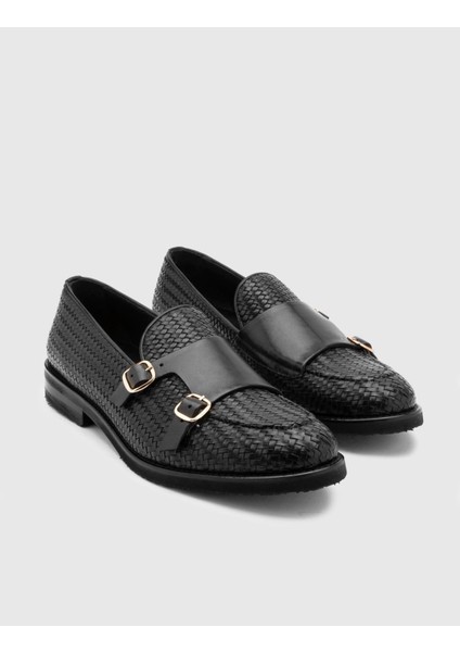 Alvaro Hakiki Örgü Antik Deri Erkek Siyah Loafer Ayakkabı fiyatları