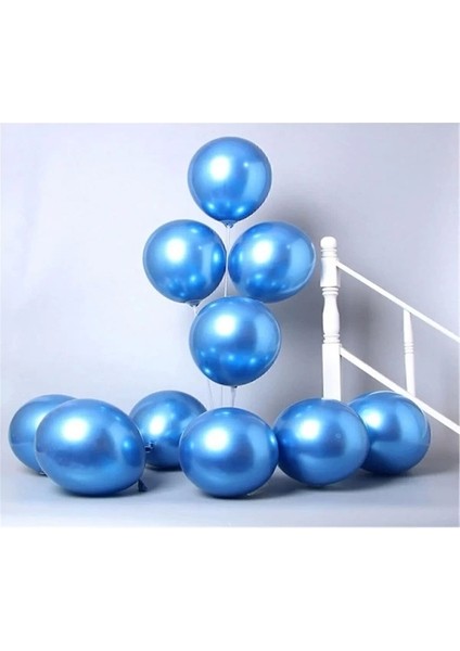 Mavi Krom Balon 40 Adet