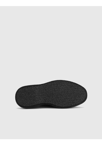 Manoi Hakiki Floter Deri Erkek Siyah Oxford Ayakkabı