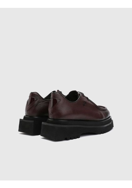 Reus Hakiki Floter Deri Erkek Bordo Oxford Ayakkabı fırsatları