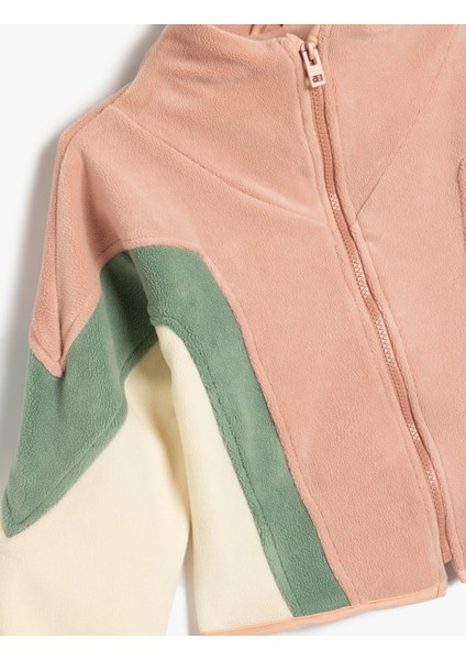 Polar Sweatshirt Dik Yaka Yarım Fermuarlı Uzun Kollu modelleri