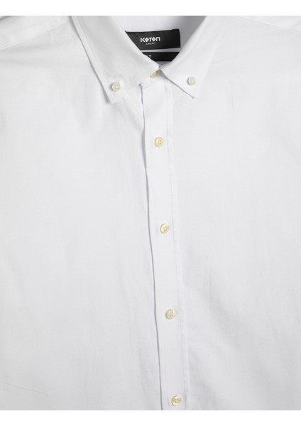 Düğmeli Yaka Pamuklu Uzun Kollu Klasik Gömlek modelleri