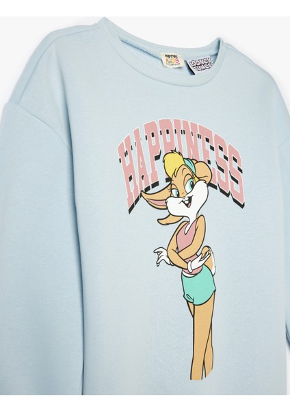 Lola Bunny Sweat Lisanslı Bisiklet Yaka Uzun Kollu Şardonlu modelleri