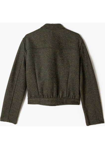 Biker Ceket Gömlek Yaka Cep Detaylı Düğmeli fiyatları