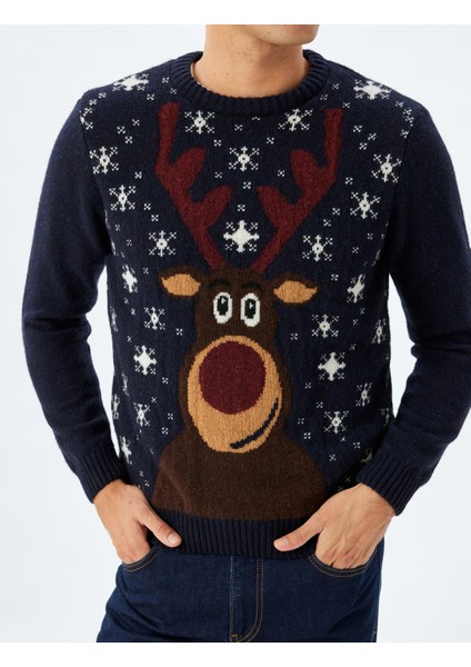 Bisiklet Yaka Triko Yılbaşı Kazağı indirimleri