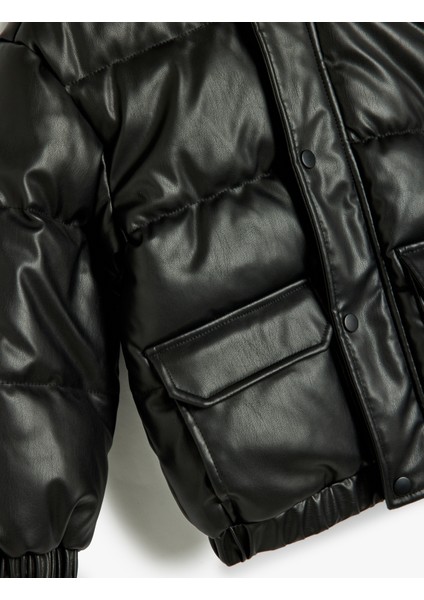 Oversize Şişme Mont Kapşonlu Lastik Manşetli Rüzgar Kapaklı modelleri