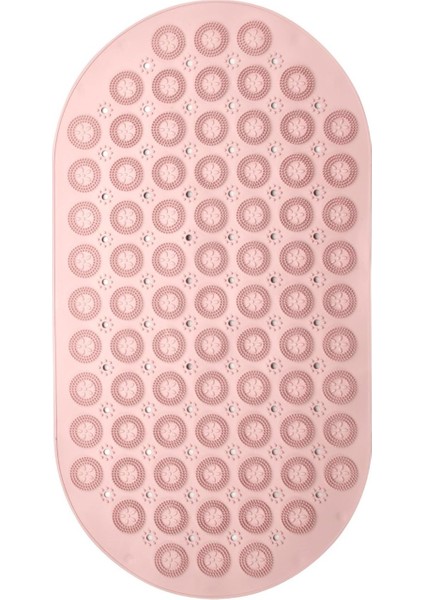 Reis Home Massage Bath Mat Masajlı Vantuzlu Banyo & Duş Kaydırmazı Paspası Pembe