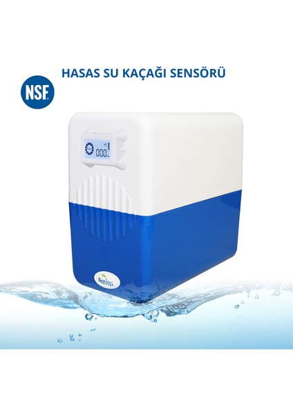 Spring Water Nsf Sertifikalı 11 Aşamalı Ters Ozmoz Dijital Kontrollü Su Arıtma Cihazı - 8 Litre Tank ve Pompa