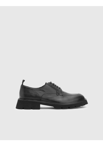 Virgil Hakiki Deri Erkek Siyah Oxford Ayakkabı modelleri