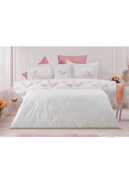 Pampas Pamuklu Çift Kişilik Nakışlı Kombinli Nevresim Seti