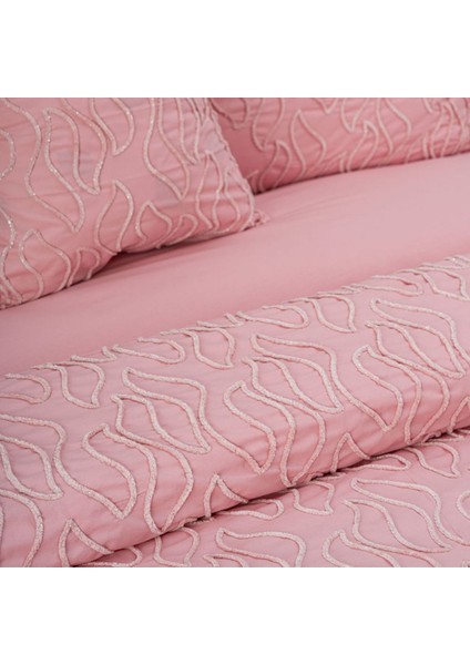 Liza Pamuklu Çift Kişilik Nakışlı Nevresim Seti