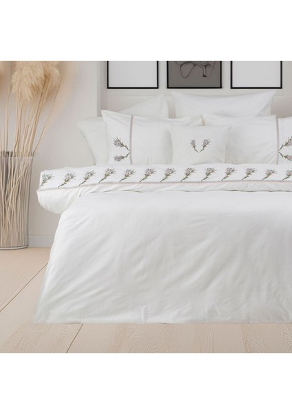 Lilac Pamuklu Çift Kişilik Nakışlı Kombinli Nevresim Seti fiyatları