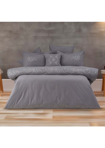 Bonita Liz Pamuklu Çift Kişilik Nakışlı Kombinli