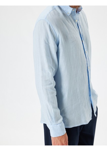 Keten Gömlek Uzun Kollu Basic indirimleri