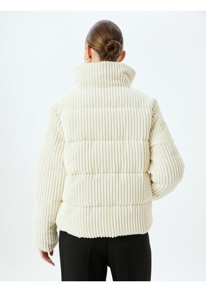 Cepli Fermuar Kapamalı Dik Yaka Kalın Fitilli Bomber Kadife Ceket fırsatları