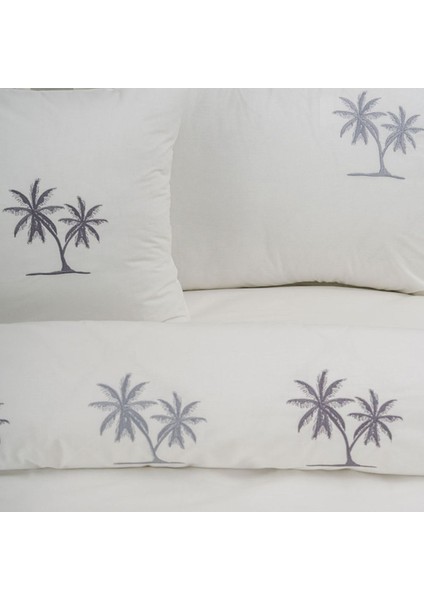 Palmiye Pamuklu Çift Kişilik Nakışlı Nevresim Seti fiyatları