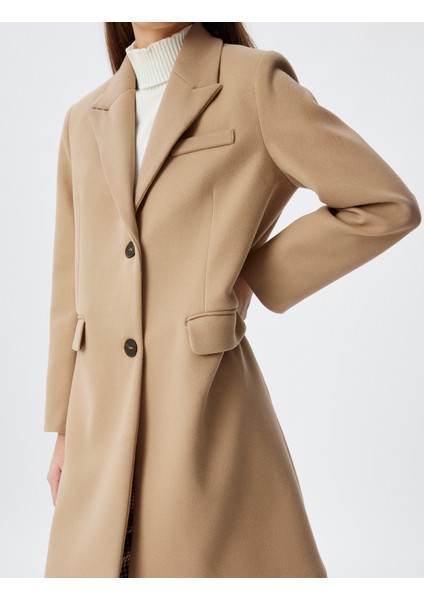 Uzun Kruvaze Kaşe Kaban Düğmeli Cepli indirimleri