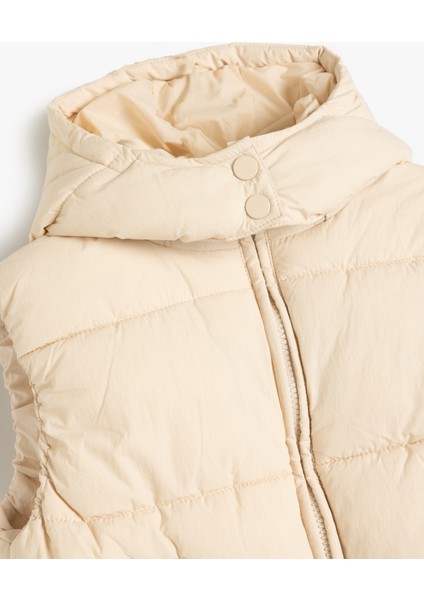 Kapşonlu Şişme Yelek Çıtçıt Detaylı modelleri