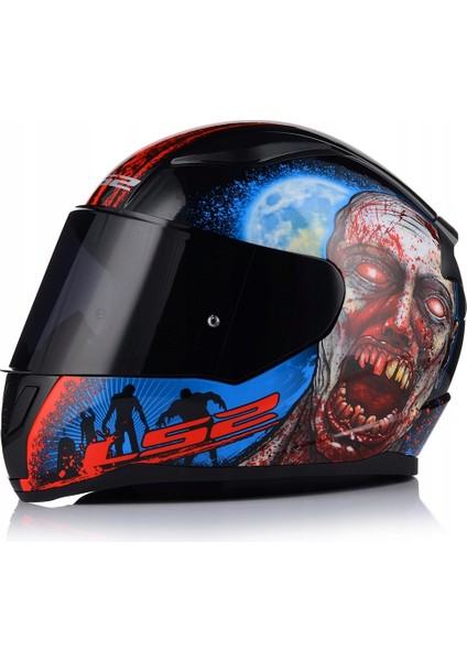 Rapıd 2 Zombıe Fullface Motosiklet Kaskı Siyah Camlı