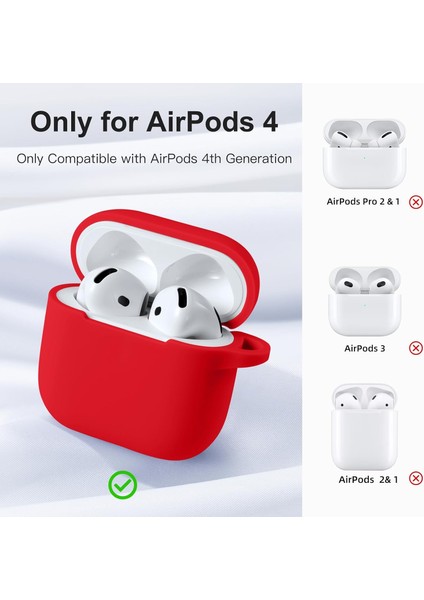 Airpods 4 Kılıf Silikon Kulaklık Koruyucu Yumuşak Kılıf