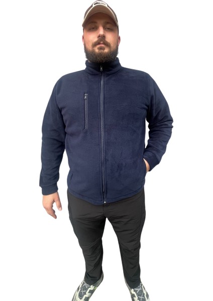 Duble Kalın Üç Cepli Polar Mont