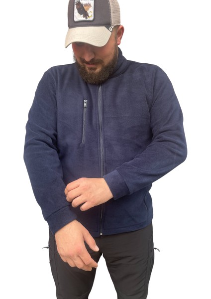 Duble Kalın Üç Cepli Polar Mont