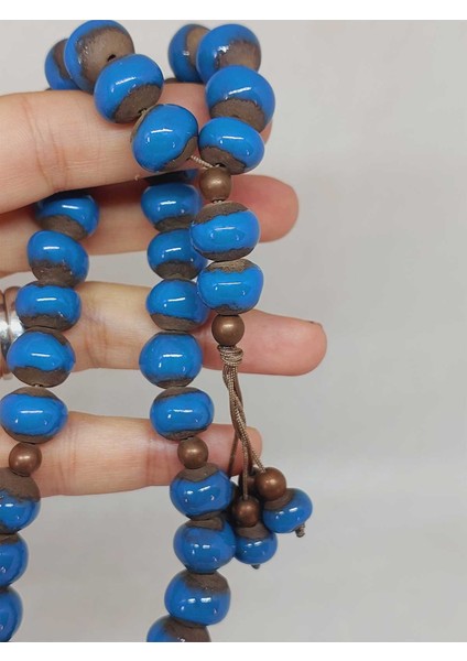Anadolu Toprağı Serisi 33'lük Mavi Renk Seramik Boncuk Tesbih 10-12MM (54112) fiyatları