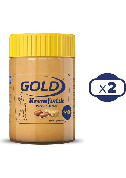 Gold %100 Fıstık Ezmesi 340 gr x 2 Adet