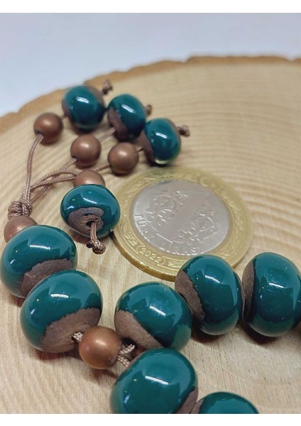 Anadolu Toprağı Serisi 33'lük Yeşil Renk Seramik Boncuk Tesbih 10-12MM (54110) modelleri