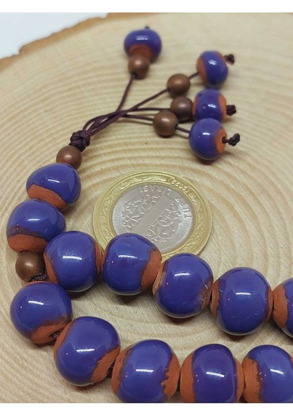 Anadolu Toprağı Serisi 33'lük Mor Renk Seramik Boncuk Tesbih 10-12MM (54114) modelleri