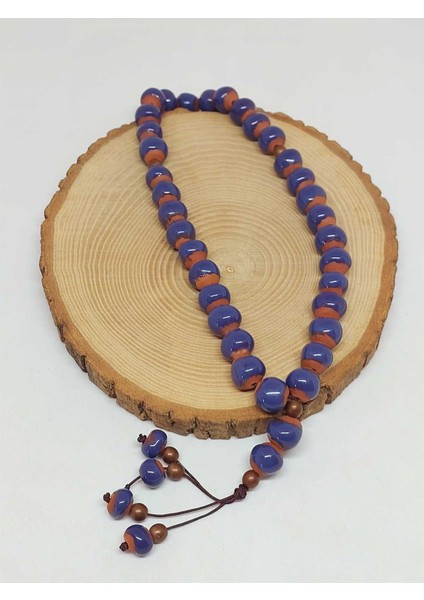 Anadolu Toprağı Serisi 33'lük Mor Renk Seramik Boncuk Tesbih 10-12MM (54114) fırsatları