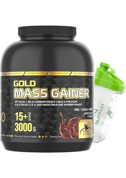 Gold Mass Gainer Karbonhidrat Tozu 3000 Gr - Çikolata Aromalı