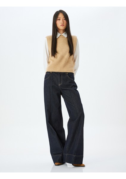 Bisiklet Yaka Kolsuz Triko Süveter fiyatları