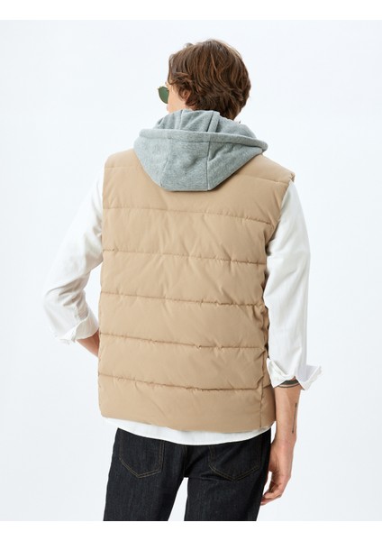 Şişme Yelek Slim Fit Fermuarlı fırsatları