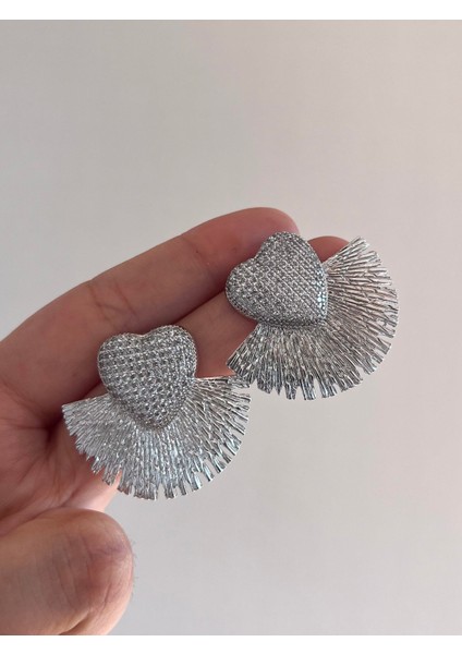 Bymn Heart Küpe Silver