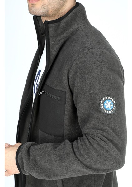 Hector Erkek Dik Yaka Fermuarlı Sweatshirt Antrasit indirimleri