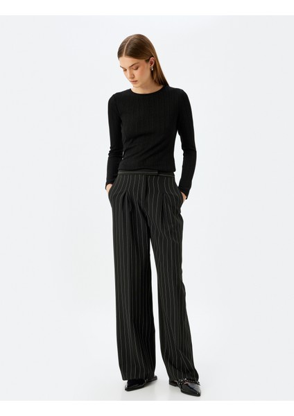 x Zeynep Bastık - Uzun Kollu Bisiklet Yaka Dokulu Bluz fiyatları