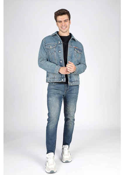 Puebla 5 Erkek Jean Ceket