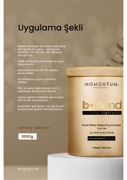 Simli Toz Saç Açıcı Dust Free B-Blond 1000 Gr