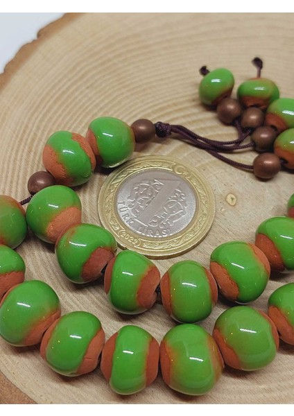 Anadolu Toprağı Serisi 33'lük Yeşil Renk Seramik Boncuk Tesbih 10-12MM (54132) modelleri