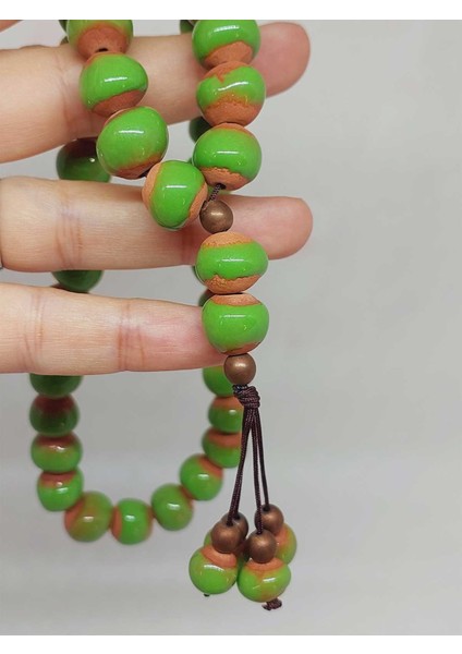 Anadolu Toprağı Serisi 33'lük Yeşil Renk Seramik Boncuk Tesbih 10-12MM (54132) indirimleri