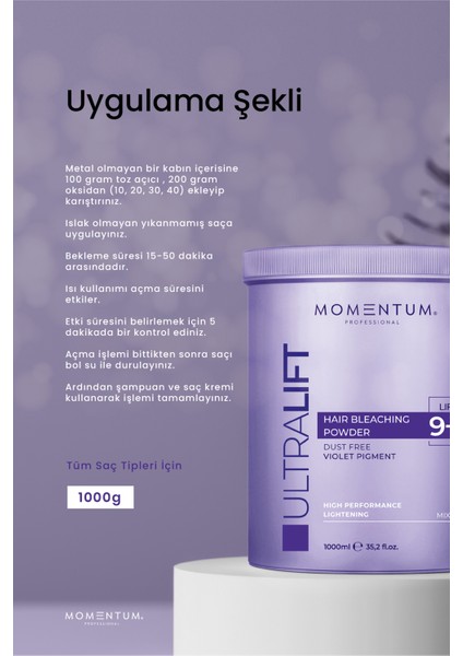 Saç Açıcı Dust Free Violet 1000 Gr