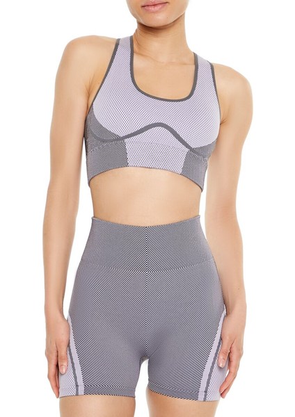 F21 Dikişsiz Colorblock Sporcu Sütyeni