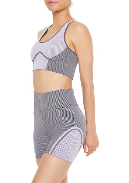 F21 Dikişsiz Colorblock Sporcu Sütyeni fırsatları
